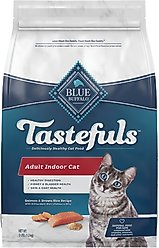 Blue Buffalo Tastefuls Indoor Salmon & Brown Rice Adult Dry Cat Food, 3-lb bag