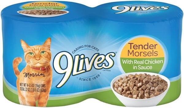 9 Lives Tender Morsels with Real Flaked Tuna & Egg Bits in Sauce Canned Cat Food