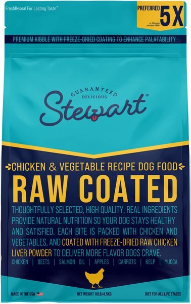 Stewart Raw Coated Chicken & Vegetable Recipe Grain-Free Freeze-Dried Dog Food