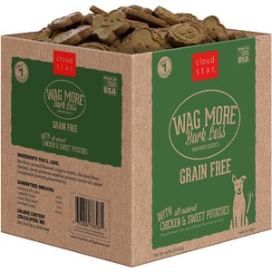 Cloud Star Wag More Bark Less Grain-Free Oven Baked with Chicken & Sweet Potatoes Dog Treats, 19-lb box