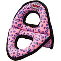 Tuffy's Ultimate 3-Way Ring Squeaky Plush Dog Toy, Pink Leopard