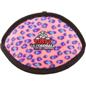 Tuffy's Ultimate Odd Ball Plush Dog Toy, Pink Leopard
