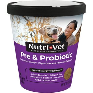 Nutri-Vet Pre & Probiotics Soft Chews Digestive Supplement for Dogs, 120 count