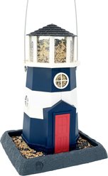 North States Large Nautical Navy Lighthouse Birdfeeder, Navy Blue, 8-lb