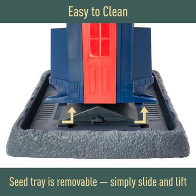 Show full view: North States Large Nautical Navy Lighthouse Birdfeeder, Navy Blue, 8-lb slide 5 of 8