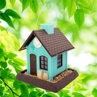Show full view: North States Early Bird Cafe Birdfeeder, Teal, 5-lb slide 2 of 8