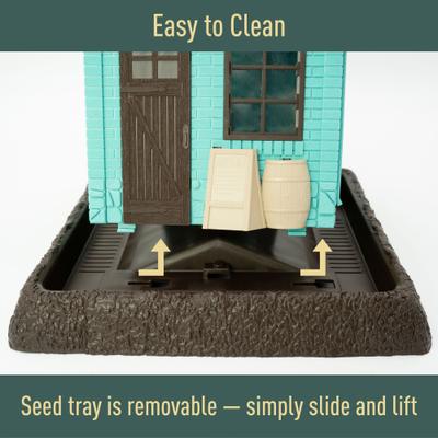 Show full view: North States Early Bird Cafe Birdfeeder, Teal, 5-lb slide 5 of 8