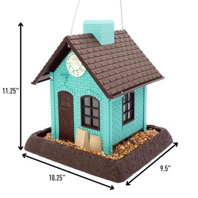 Show full view: North States Early Bird Cafe Birdfeeder, Teal, 5-lb slide 7 of 8