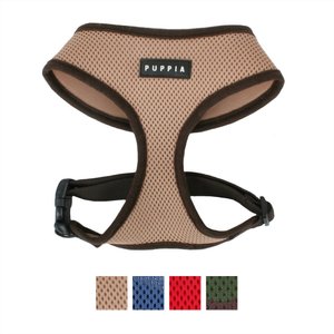 Puppia Soft Mesh Adjustable Back Clip Dog Harness, Beige, X-Large: 22 to 32-in chest