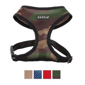 Puppia Black Trim Polyester Back Clip Dog Harness, Camo, X-Large: 22 to 32-in chest