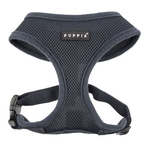 Puppia Polyester Back Clip Dog Harness, Grey, Medium: 16 to 22-in chest