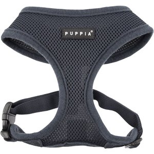 Puppia Polyester Back Clip Dog Harness, Grey, Large: 20 to 29-in chest