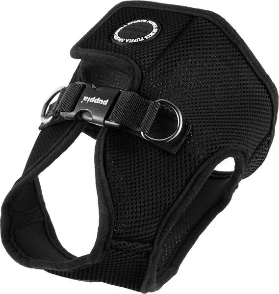 Puppia Vest Polyester Step In Back Clip Dog Harness, Black, X-Large: 20.4-in chest slide 1 of 10