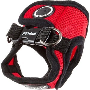 Puppia Vest Polyester Step In Back Clip Dog Harness, Red, X-Small