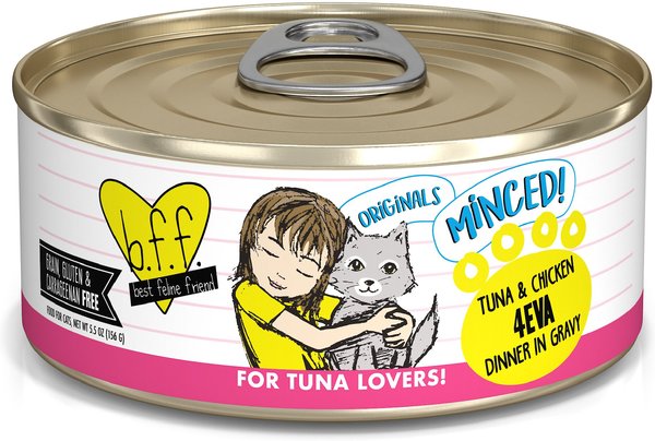 BFF Tuna & Chicken 4-Eva Dinner in Gravy Canned Cat Food, 5.5-oz, case of 24 slide 1 of 10