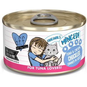 BFF Tuna & Chicken Chuckles Dinner in Gelee Canned Cat Food, 3-oz, case of 24