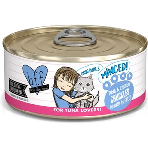 BFF Tuna & Chicken Chuckles Dinner in Gelee Canned Cat Food, 5.5-oz, case of 24