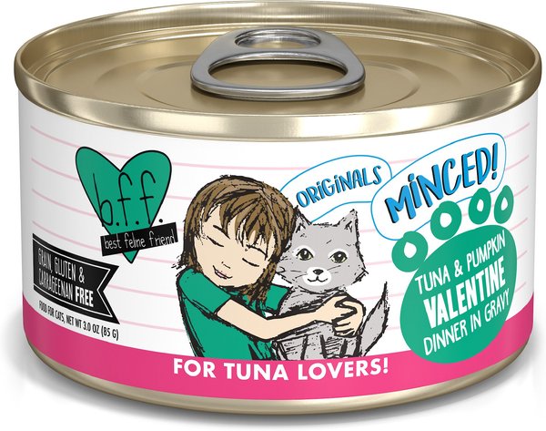 BFF Tuna & Pumpkin Valentine Dinner in Gravy Canned Cat Food, 3-oz, case of 24 slide 1 of 10