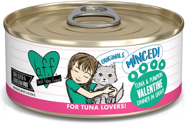 BFF Tuna & Pumpkin Valentine Dinner in Gravy Canned Cat Food, 5.5-oz, case of 24 slide 1 of 10