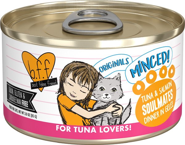 BFF Tuna & Salmon Soulmates Dinner in Gelee Canned Cat Food, 3-oz, case of 24 slide 1 of 10