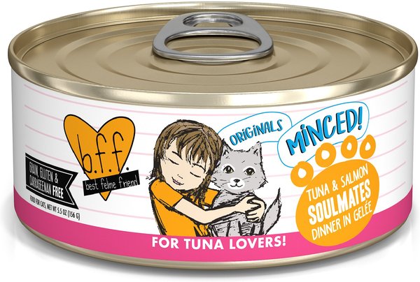 BFF Tuna & Salmon Soulmates Dinner in Gelee Canned Cat Food, 5.5-oz, case of 24 slide 1 of 10