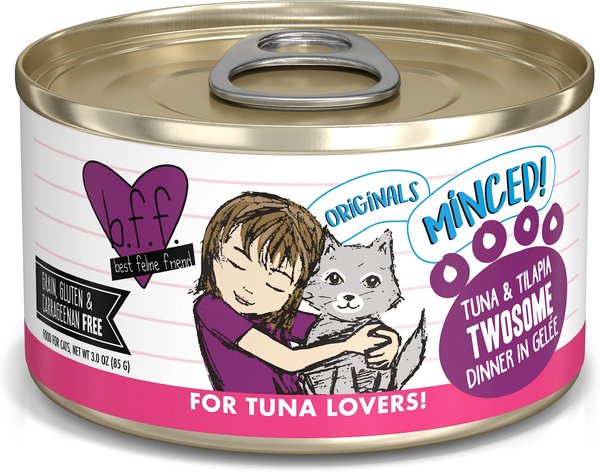 BFF Tuna & Tilapia Twosome Dinner in Gelee Canned Cat Food, 3-oz, case of 24 slide 1 of 10