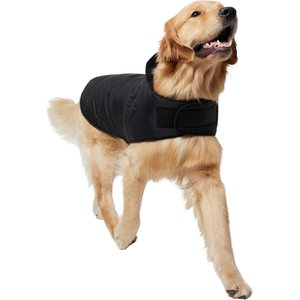 Frisco Lightweight Basic Dog & Cat Puffer, Black, XX-Large