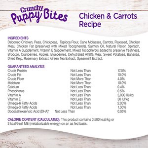 Wellness Crunchy Puppy Bites Chicken & Carrots Recipe Grain-Free Natural Dog Treats, 6-oz bag