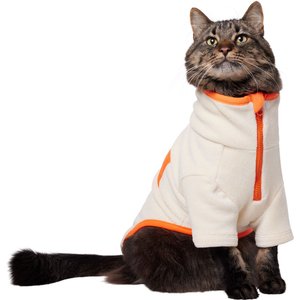 Frisco Lightweight Polar Fleece Dog & Cat 1/4 Zip, Cream, Small