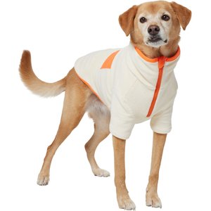 Frisco Lightweight Polar Fleece Dog & Cat 1/4 Zip, Cream, Large