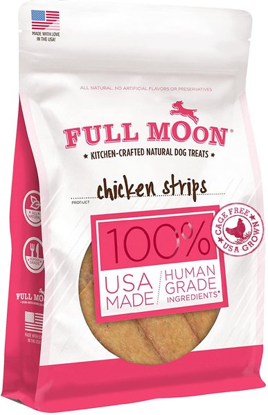 Full Moon Chicken Strips Grain-Free Dog Treats, 6-oz bag slide 1 of 7