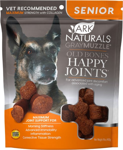 Ark Naturals Gray Muzzle Old Bones Happy Joints Maximum Strength Soft Chew Joint Supplement for Senior Dogs