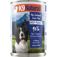 K9 Natural Grass-Fed Beef Feast Grain-Free Canned Dog Food