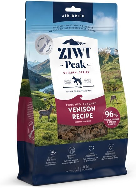 ZIWI Peak Venison Grain-Free Air-Dried Dog Food, 1-lb bag slide 1 of 10