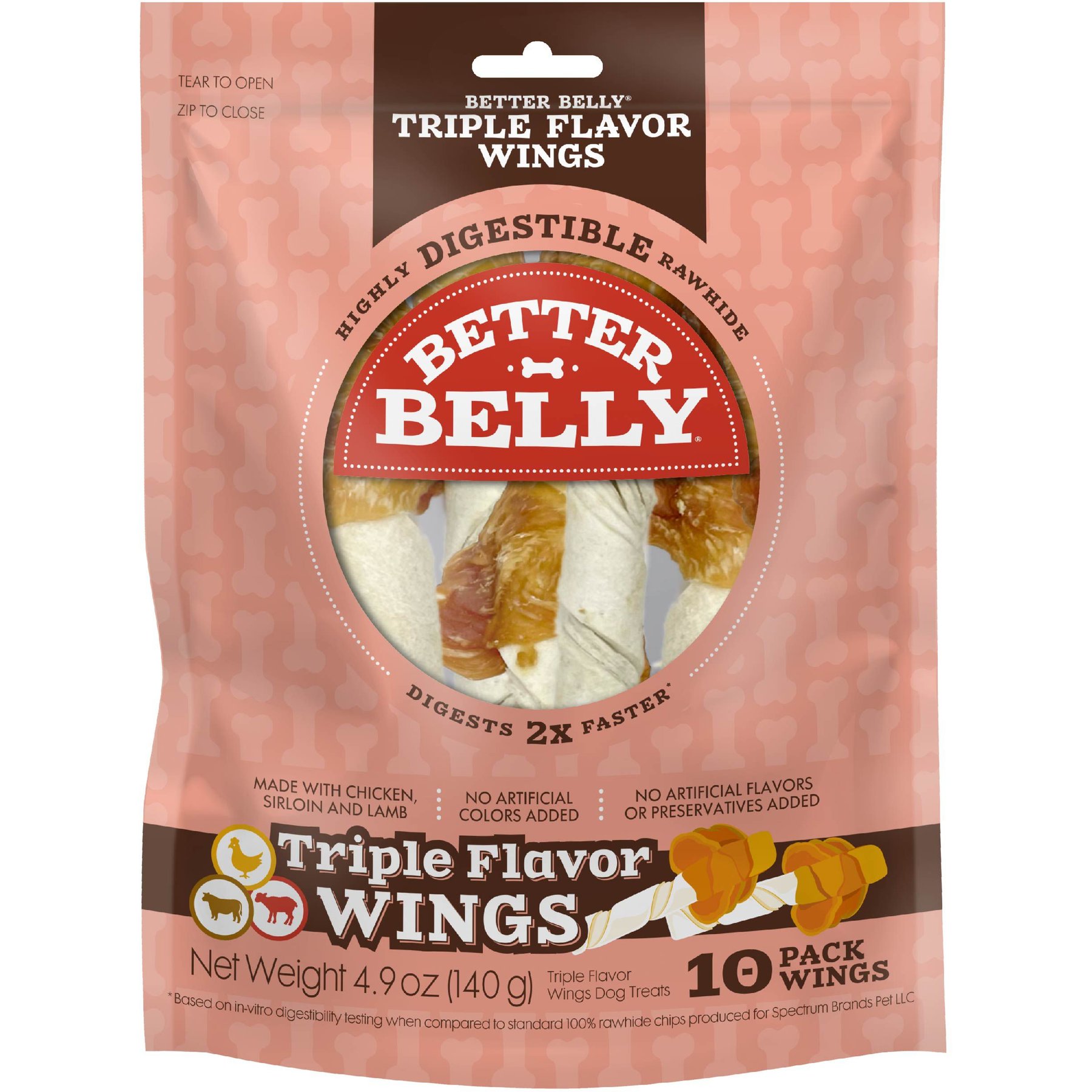 BETTER BELLY Highly Digestible Triple Flavor Wings Sirloin, Lamb