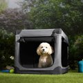 Frisco Dog & Small Pet indoor & Outdoor 3-Door Collapsible Soft -Sided Crate, Dark Gray, 36 inch