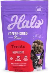 Halo Beef Recipe Raw Freeze-Dried Dog Treats, 2.5-oz bag
