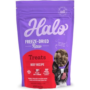 Halo Beef Recipe Raw Freeze-Dried Dog Treats, 2.5-oz bag