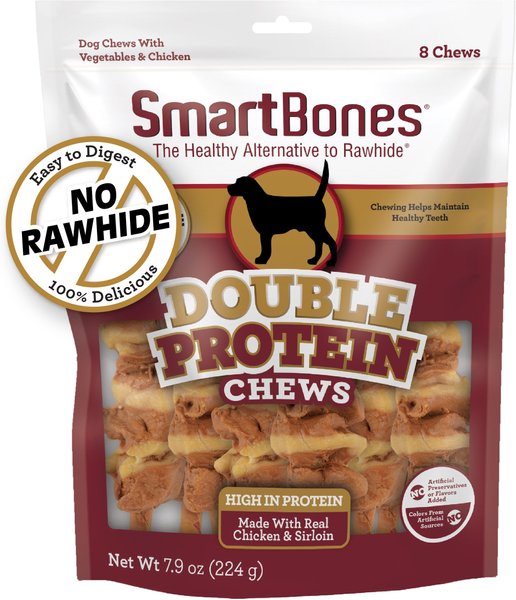 SmartBones Easy-to-Digest High Protein Chicken & Sirloin Rawhide-Free Dog Chews, 8 count