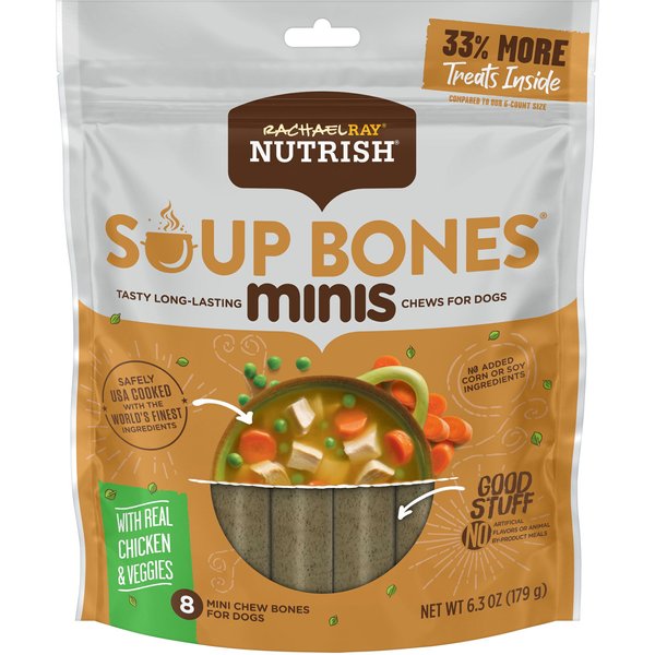 RACHAEL RAY NUTRISH Soup Bones Minis Chews with Real Chicken & Veggies