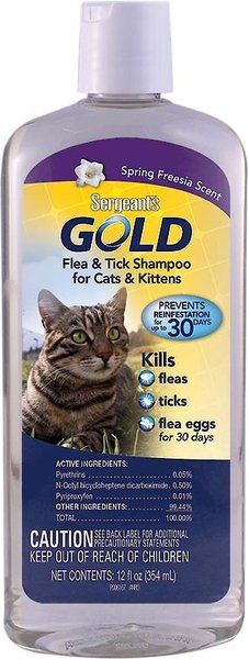 Sergeant's Gold Flea & Tick Cat Shampoo, 12-oz bottle slide 1 of 3