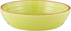 PetRageous Designs Key West Embossed Ceramic Dog & Cat Dish, Lime, 1.5-cup