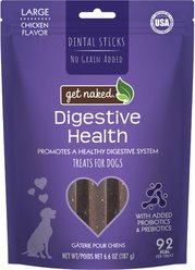 Get Naked Digestive Health Grain-Free Small Dental Stick Dog Treats, 18 count