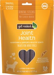 Get Naked Joint Health Grain-Free Small Dental Stick Dog Treats, 18 count slide 1 of 5