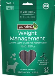 Get Naked Weight Management Small Grain-Free Chicken Flavor Dental Dog Treats, 6.2-oz bag, count Varies