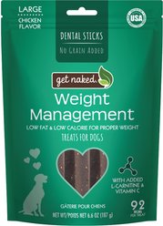 Get Naked Weight Management Large Grain-Free Chicken Flavor Dental Dog Treats, 6.6-oz bag, count varies