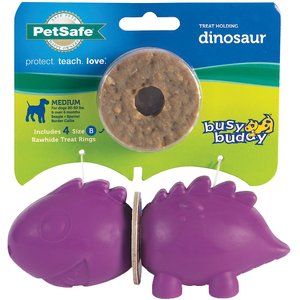 Busy Buddy Dinosaur Treat Dispenser Tough Dog Chew Toy, Medium
