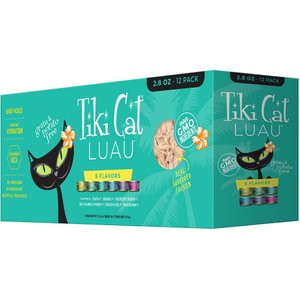 Tiki Cat Queen Emma Luau Variety Pack Grain-Free Canned Cat Food, 2.8-oz, case of 12