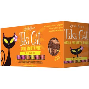 Tiki Cat King Kamehameha Grill Variety Pack Grain-Free Canned Cat Food, 2.8-oz, case of 12