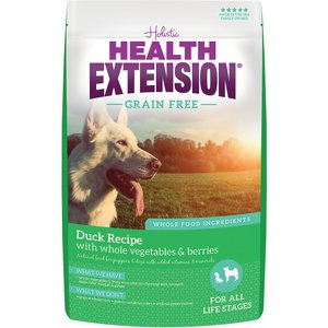 Health Extension Grain-Free Duck Recipe Dry Dog Food, 1-lb bag